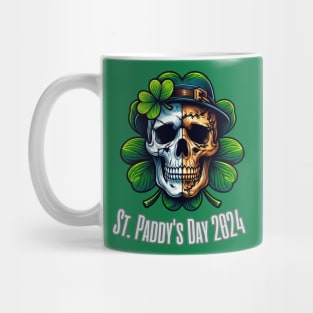 St Patricks Day 2024. Irish Skull Men Mug